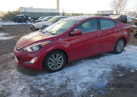 2016 Hyundai Elantra Se from USA, damaged, VIN KMHDH4AE4GU527968